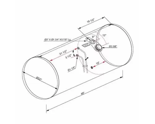 PETERBILT 335 2005-2020 FUEL TANK