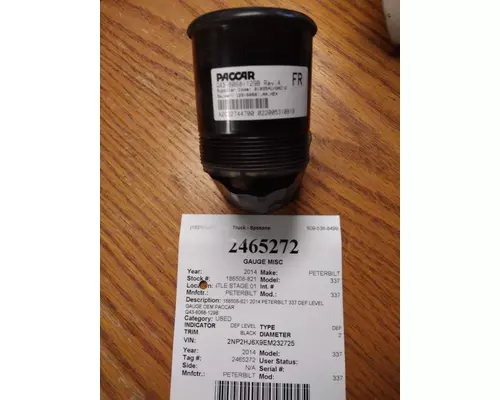PETERBILT 337 GAUGE MISC