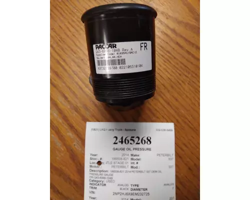 PETERBILT 337 GAUGE OIL PRESSURE