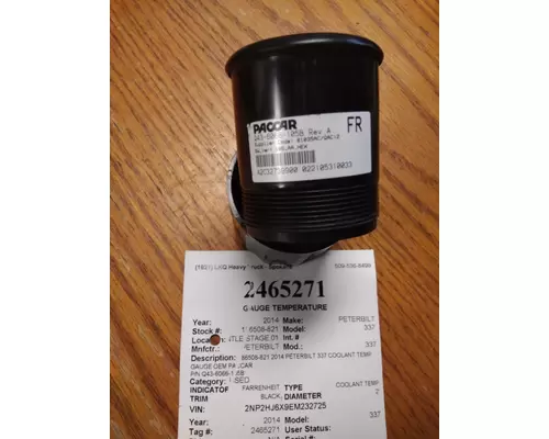 PETERBILT 337 GAUGE TEMPERATURE