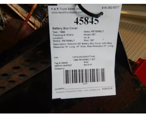 PETERBILT 357 Battery Box