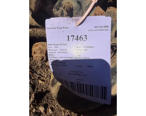 PETERBILT 359 Axle Beam (Front)