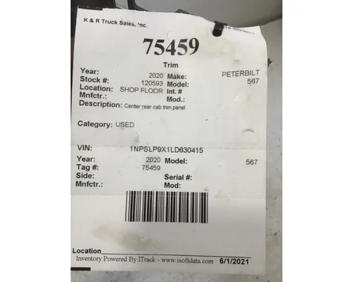 PETERBILT 365 Body Parts, Misc.