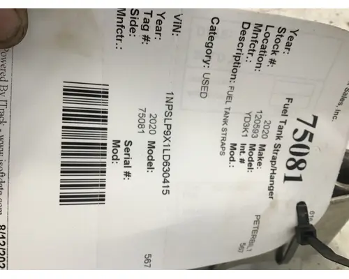 PETERBILT 365 Fuel Tank StrapHanger