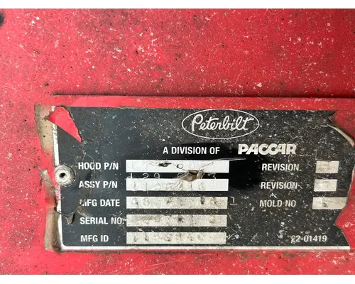 PETERBILT 365 Hood