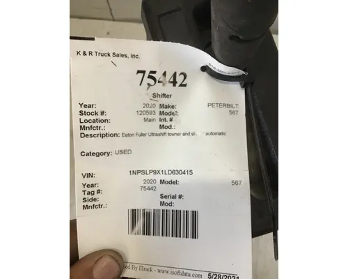 PETERBILT 365 Shift Lever