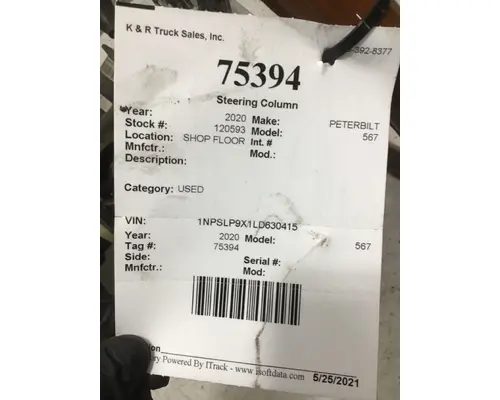 PETERBILT 365 Steering Column