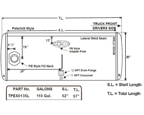PETERBILT 378 1985-2007 FUEL TANK