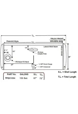PETERBILT 379 1985-2007 FUEL TANK
