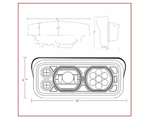 PETERBILT 379 1987-2007 HEADLAMP ASSEMBLY