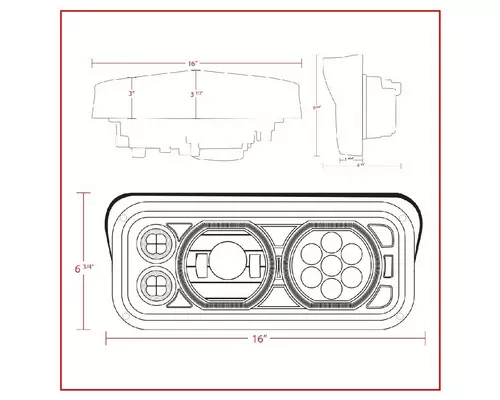 PETERBILT 379 1987-2007 HEADLAMP ASSEMBLY