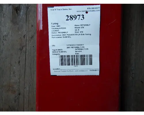 PETERBILT 379 Body Parts, Misc.