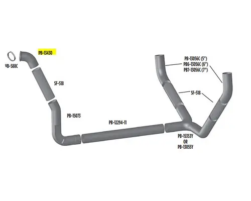 PETERBILT 379 Exhaust Turbo Pipe
