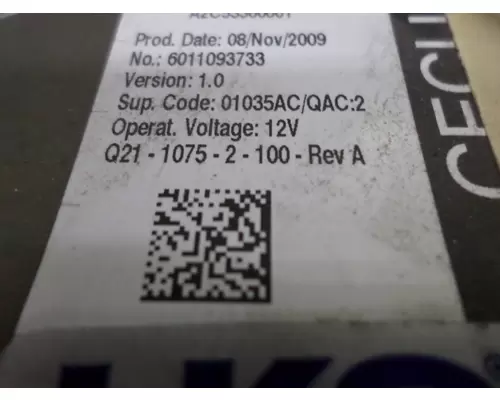 PETERBILT 384 CAB CONTROL UNIT MODULE