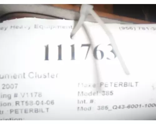 PETERBILT 385_Q43-6001-100603 Instrument Cluster