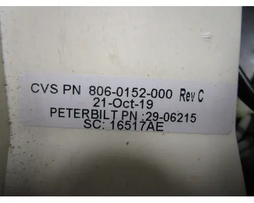 PETERBILT 386-Sleeper_29-06215 AC Control