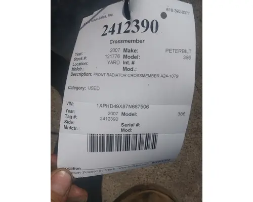PETERBILT 386 724 Crossmembers