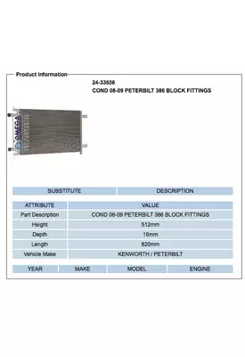 PETERBILT 386 A/C Condenser