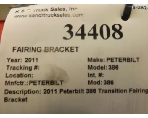 PETERBILT 386 Fairing Bracket
