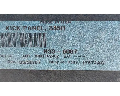 PETERBILT 386 Kick Panel, Exterior