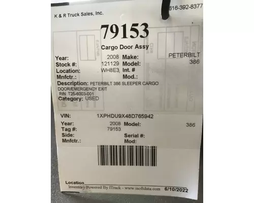 PETERBILT 386 Miscellaneous Parts