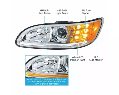 PETERBILT 387 1999-2011 HEADLAMP ASSEMBLY
