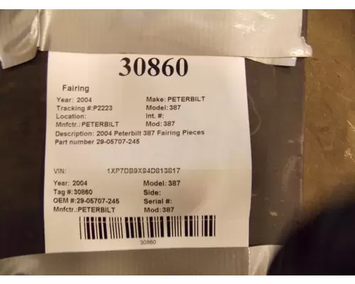 PETERBILT 387 Body Parts, Misc.