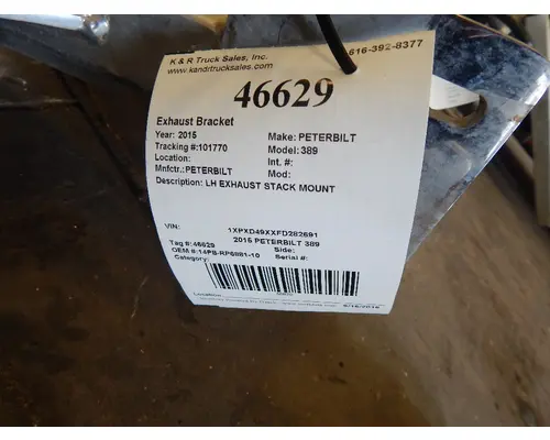 PETERBILT 387 Brackets, Misc.
