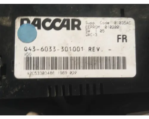 PETERBILT 387 GAUGE CLUSTER