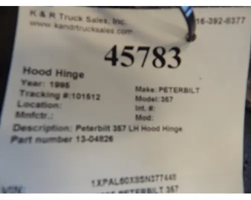 PETERBILT 387 Hood Hinge