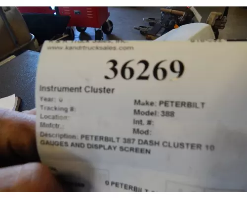 PETERBILT 387 Instrument Cluster