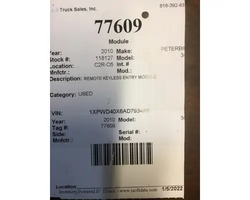 PETERBILT 387 Modules