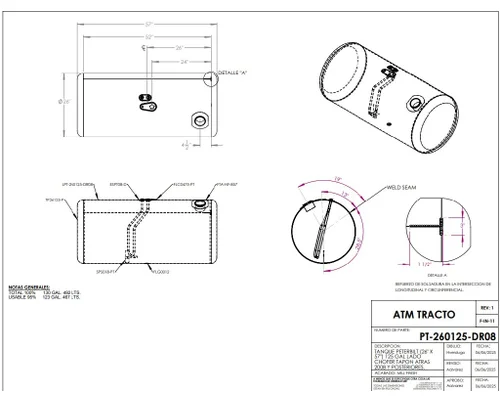PETERBILT 389 2006-2024 FUEL TANK