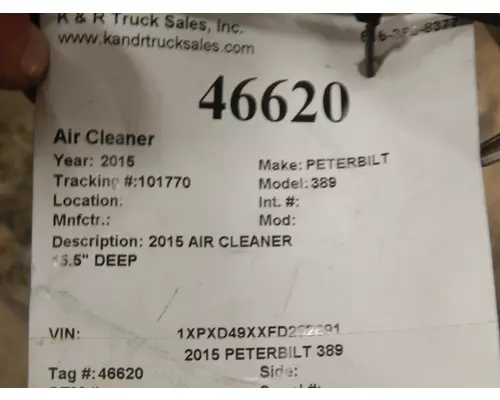 PETERBILT 389 Air CleanerParts 