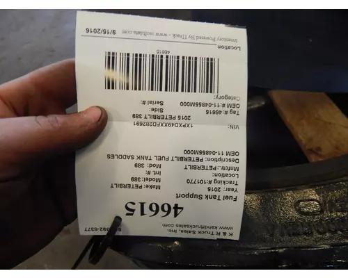 PETERBILT 389 Fuel Tank StrapHanger