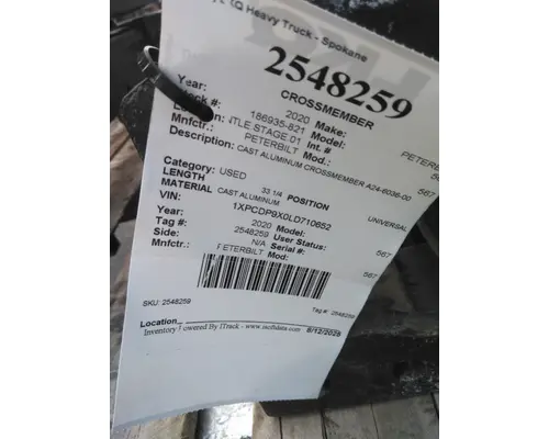 PETERBILT 567 CROSSMEMBER