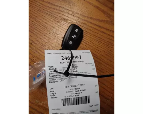 PETERBILT 567 ELECTRONIC PARTS MISC
