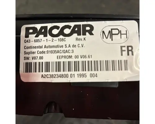 PETERBILT 567 Instrument Cluster