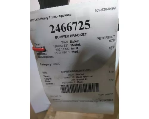 PETERBILT 579 BUMPER BRACKET