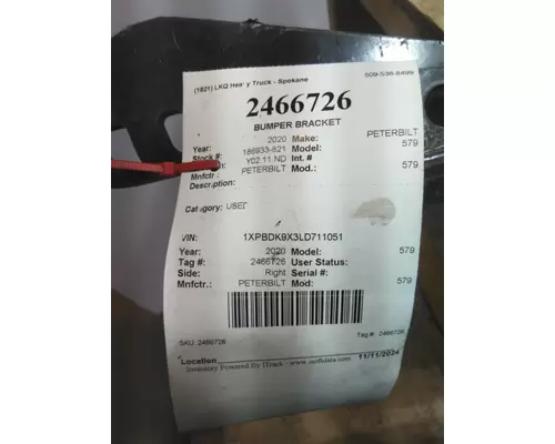 PETERBILT 579 BUMPER BRACKET