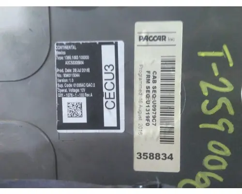 PETERBILT 579 CAB CONTROL UNIT MODULE