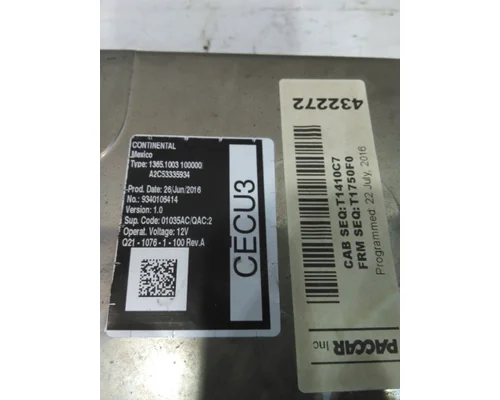 PETERBILT 579 CAB CONTROL UNIT MODULE