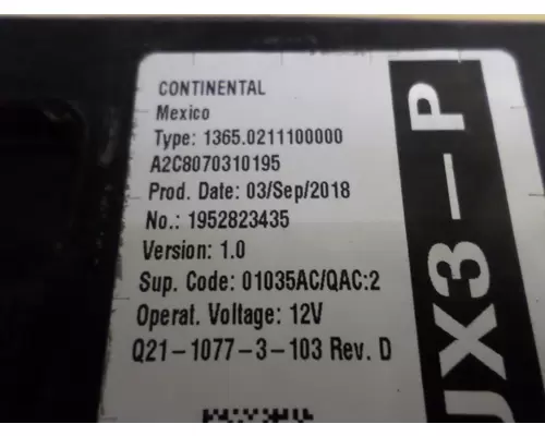 PETERBILT 579 CHASSIS CONTROL MODULE (CCM)
