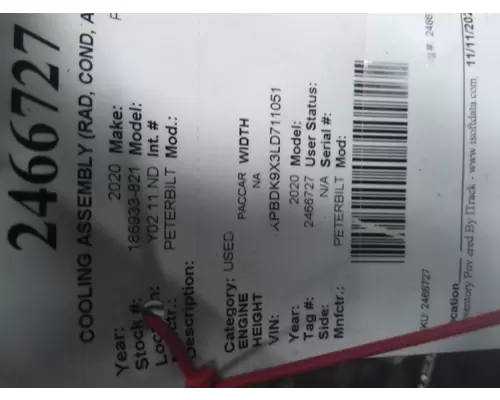 PETERBILT 579 COOLING ASSEMBLY (RAD, COND, ATAAC)