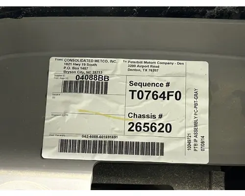 PETERBILT 579 Dash Assembly