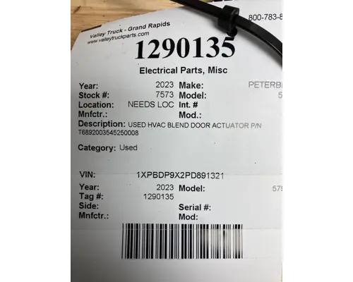 PETERBILT 579 Electrical Parts, Misc