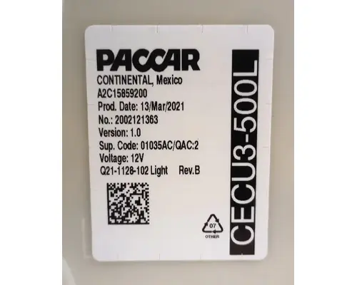PETERBILT 579 Electronic Chassis Control Modules