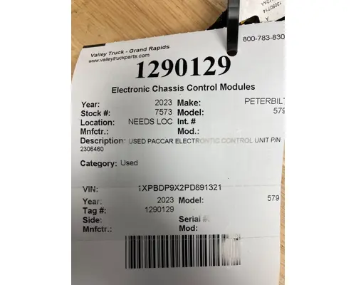 PETERBILT 579 Electronic Chassis Control Modules