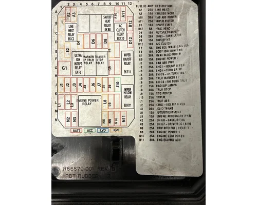 PETERBILT 579 Fuse Box