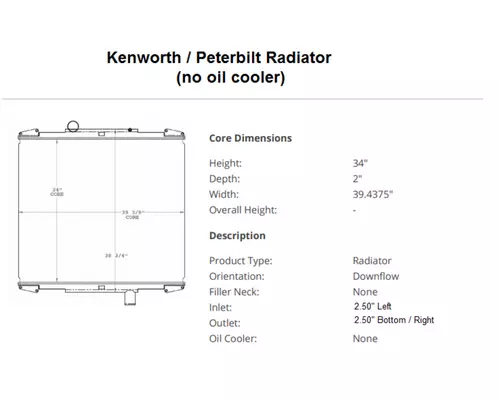 PETERBILT 579 Radiator